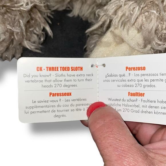 Wild Republic Cuddlekins 13" Three Toed Sloth Plush Stuffed Animal Nursery Decor - Picture 8 of 11